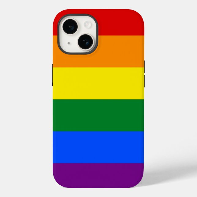 Caso-Mate Apple Patriótico, bandeira LGBT Arco-Íri (Verso)