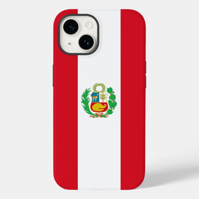 Caso-Mate Apple Patriótico, bandeira peruana Case- (Verso)