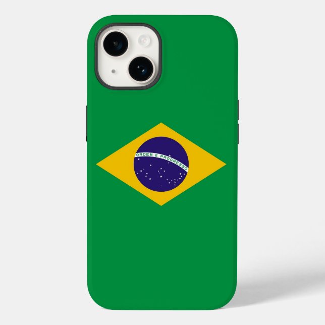 Caso-Mate Apple Patriótico, Brasil Flag Case-Mate  (Verso)