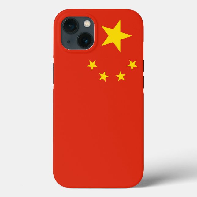 Caso-Mate Apple Patriótico, China Flag (Verso)