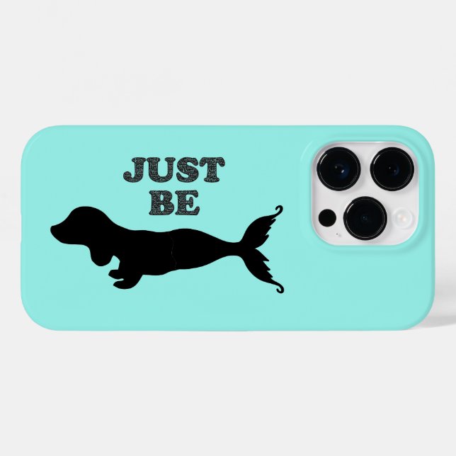Caso Máx. Dachshund Mermaid iPhone 14 Pro (Verso (horizontal))