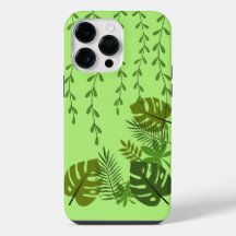 Caso Máx. de iPhone 14 Pro Mate de Folhas da Selva
