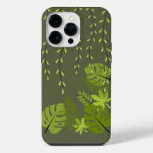 Caso Máx. de iPhone 14 Pro Mate de Folhas da Selva