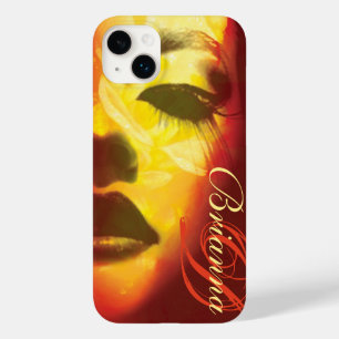Caso pintado encanto do iphone 5 da forma do ouro