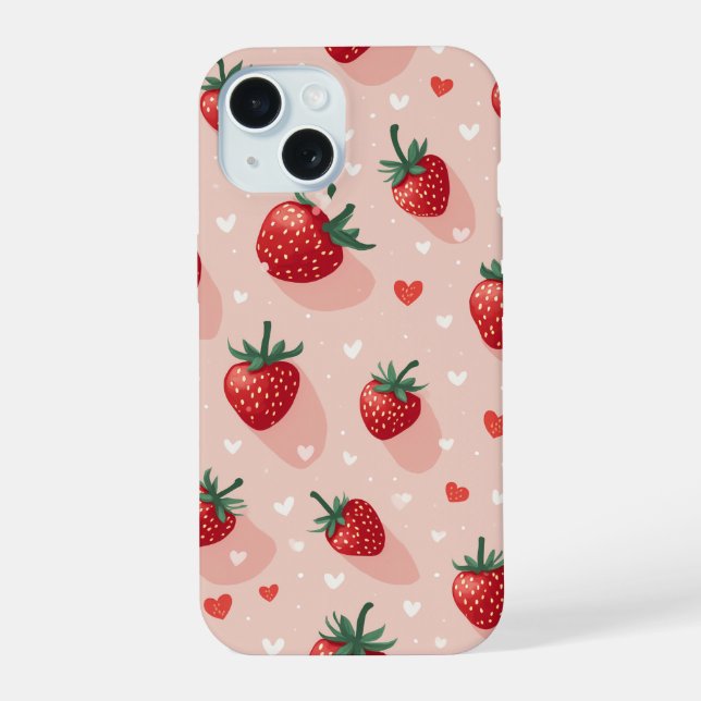 Caso Strawberry iPhone 15 (Verso)