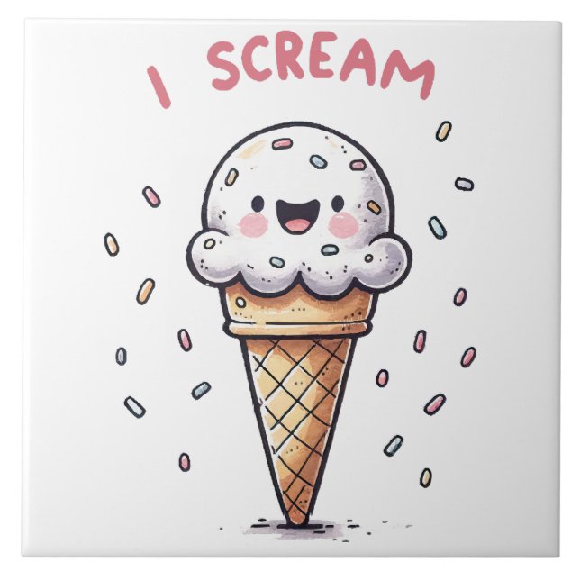 Casquinha de Sorvete I Scream com Confeitos (Frente)