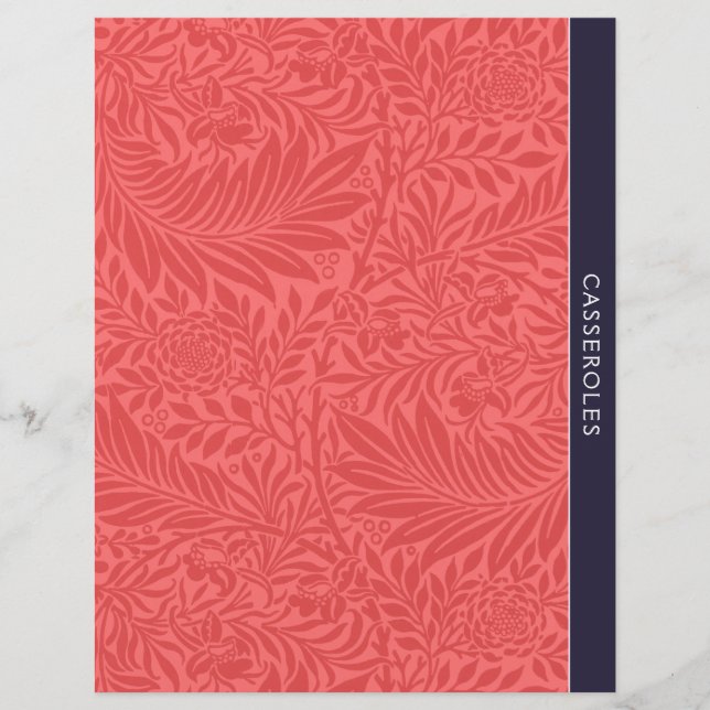 Casseroles | Divisor de Receita | Floral Vermelho  (Frente)