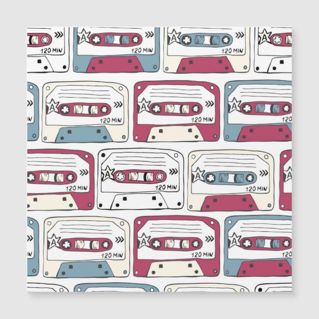 Cassetes de Música Retroativa: Padrão de Fundo Roc (Frente)