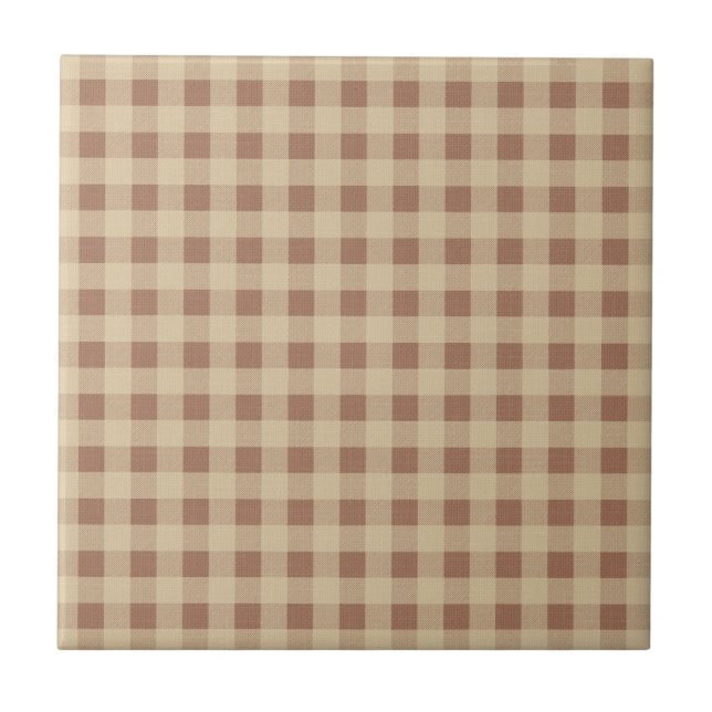 Castanho Bege Plaid Búfalo Rústico País (Frente)