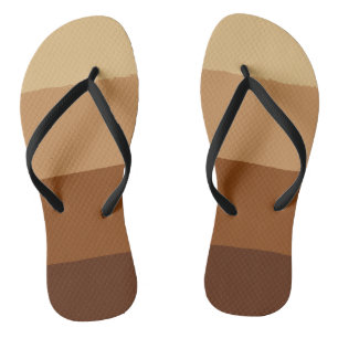 Castanho Casual 4 Strips Chinelos Mulheres