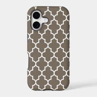 Castanho Chocolate Quatrefoil