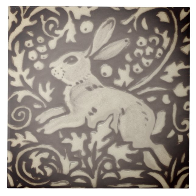 Castanho Coelho Floral Folhagem Foliar Decoração F (Frente)