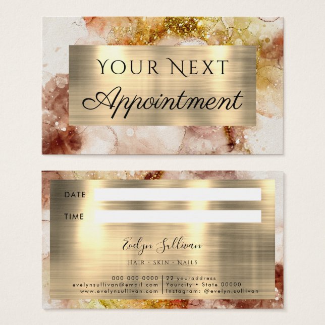 Castanho Dourado com Água (Frente & Verso)