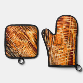 Castanho e Amarelo com Linha Random Laranja e Form