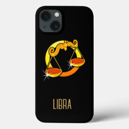 Castanho e dourado - Sinal zodiano de Libra preto