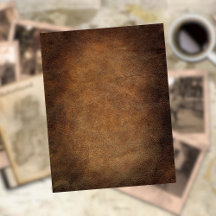 Castanho Envelhecido Rustic Faux Leather Scrapbook