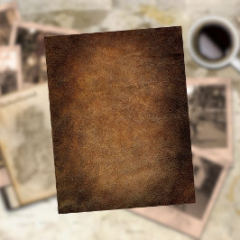 Castanho Envelhecido Rustic Faux Leather Scrapbook