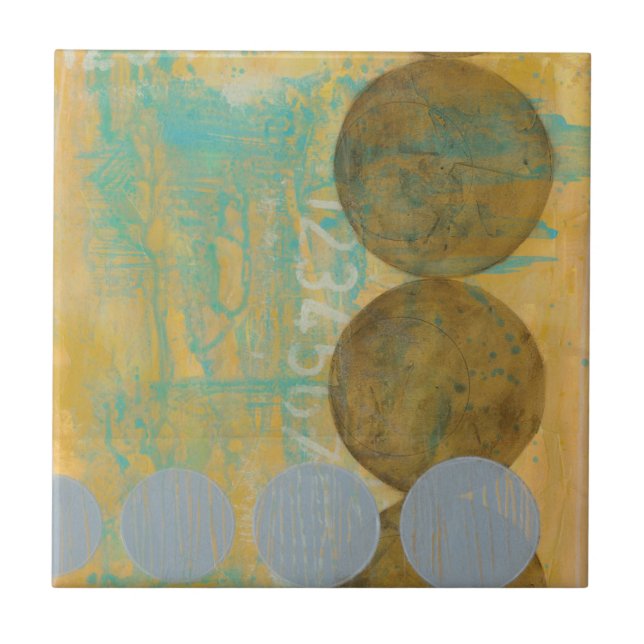 Castanho Escuro e Círculos de Cinza com Números (Frente)