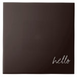 Castanho Escuro Personalizado<br><div class="desc">Castanho de Chocolate Escuro com texto personalizável branco.</div>