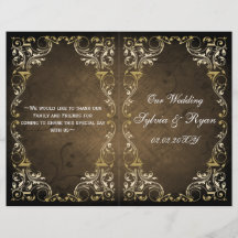 Castanho Ornamental Rústico E Casamento Dourado