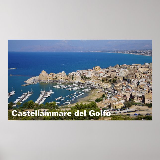 Castellammare del Golfo, Sicília Itália Poster (Frente)