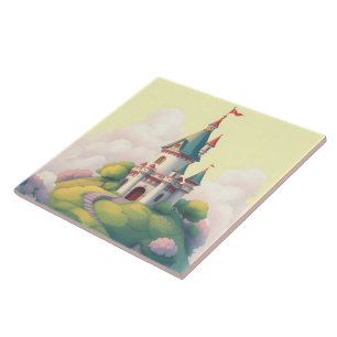 Castelo caprichoso com jardim verde