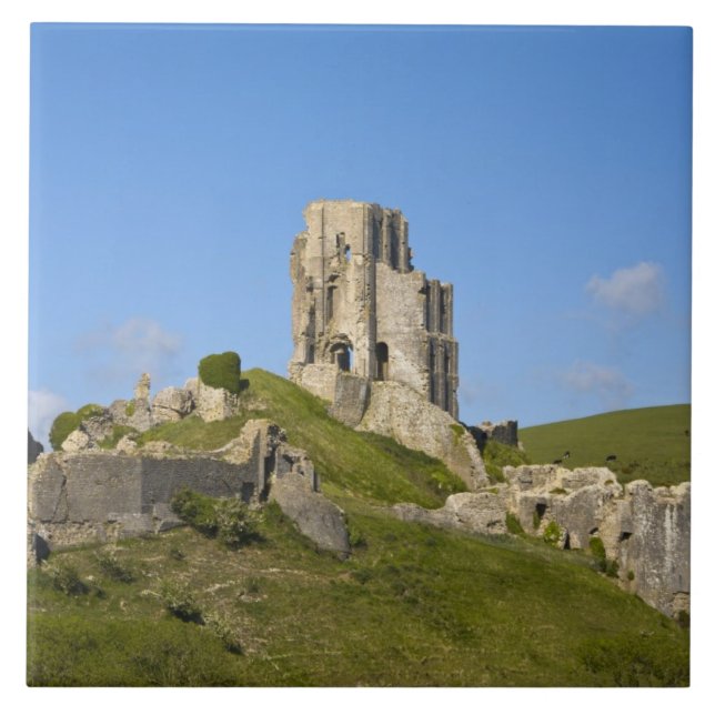 Castelo Corfe, Corfe, Dorset, Inglaterra (Frente)