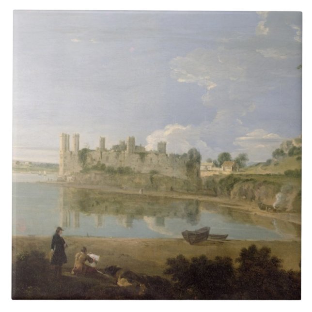 Castelo de Caernarvon, c.1745-50 (óleo em canvas) (Frente)