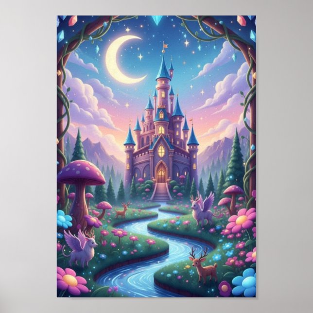Castelo de Conto de Fadas Caprichoso Poster de Fan (Frente)