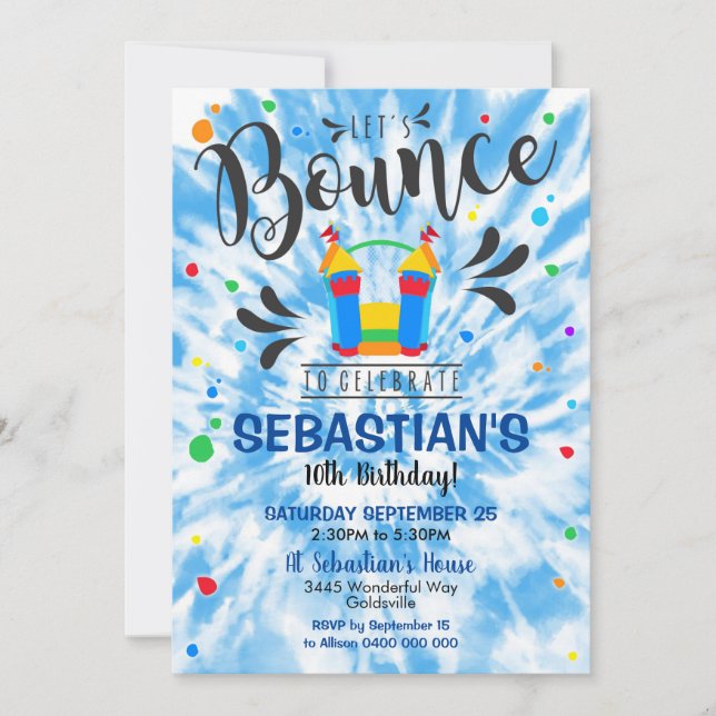 Castelo de Jumping do Convite de festas da Casa Bo (Frente)