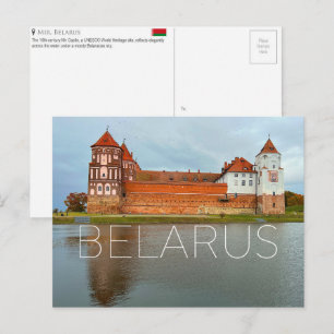 Castelo de Mir, cartão postal de viagem da Bielorr