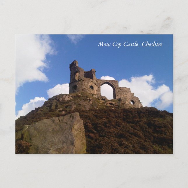 Castelo de Mow Cop, Cartão postal de Cheshire (Frente)