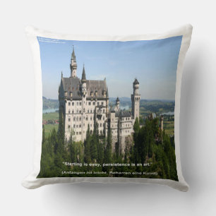 Castelo de Neuschwanstein e Almofada de Lançar co