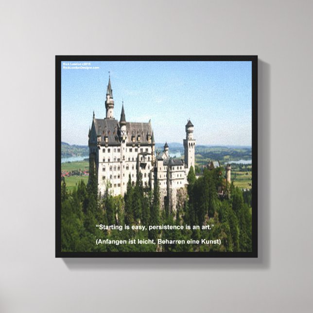 Castelo de Neuschwanstein & Impressão em Tela de C (Frente)