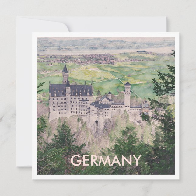 Castelo de Retro Neuschwanstein na Alemanha (Frente)