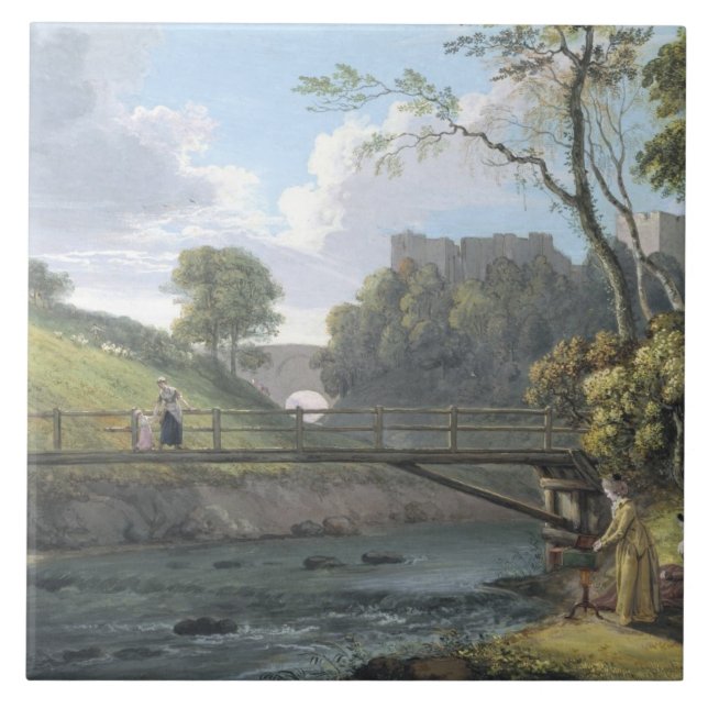 Castelo de Roslin, Midlothian (w/c e gouache no (Frente)