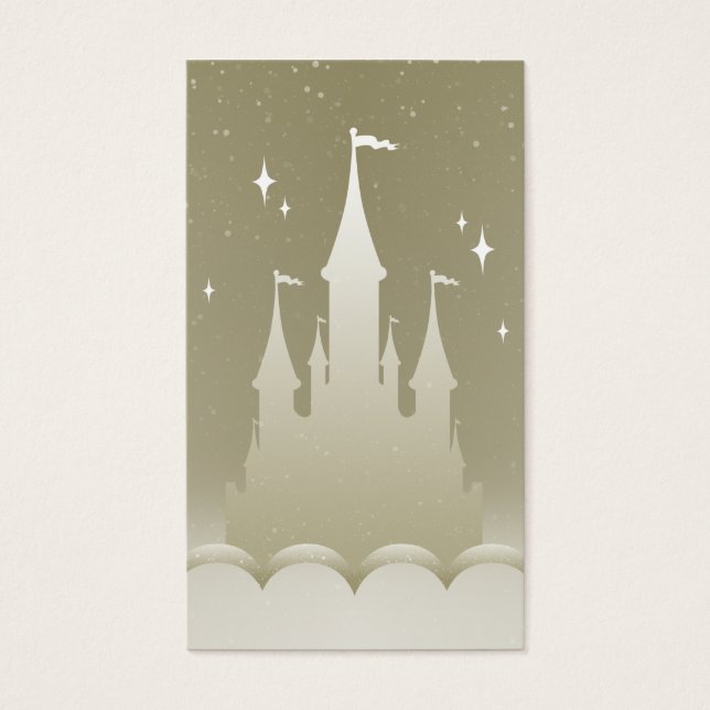 Castelo De Silver Dreamy No Céu Estrelado Das Nuve (Frente)