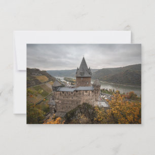Castelo de Stahleck Bacharach Alemanha Cartão