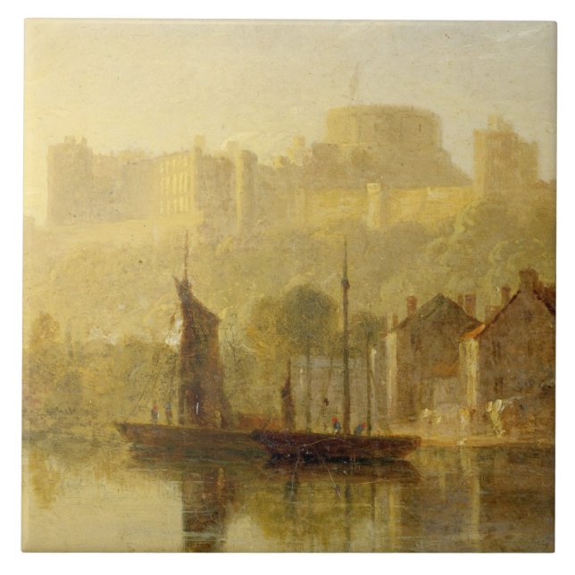 Castelo de Windsor da Tamisa (óleo no millboard) (Frente)