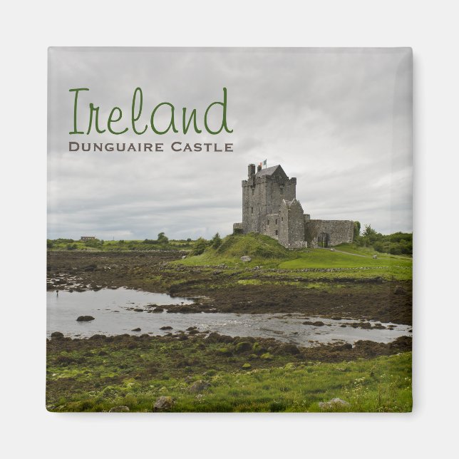 Castelo Dunguaire, imã de texto na Irlanda (Frente)