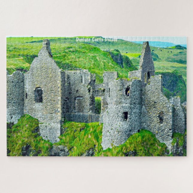Castelo Dunluce Antrim Irlanda Quebra-Cabeça (Horizontal)