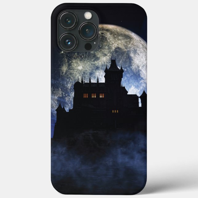 Castelo fantasma durante a noite (Verso)