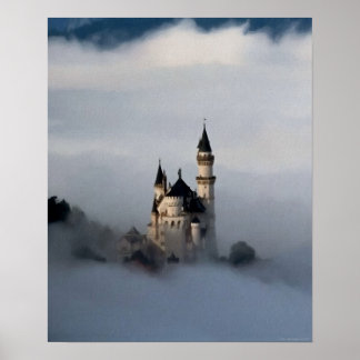 Castelo na Poster das Nuvens