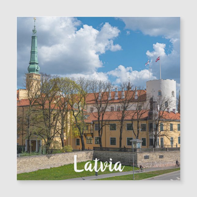 Castelo Riga em Riga, Letônia Magnet (Frente)