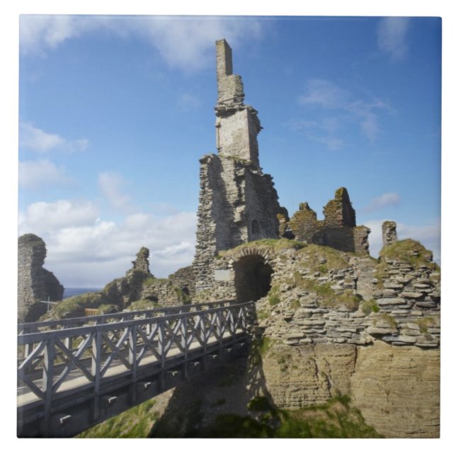 Castelo Sinclair Girnigoe, Wick, Caithness, (Frente)
