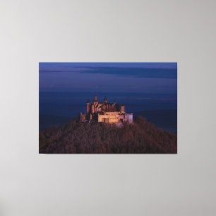 CASTELO SOBRE IMPRESSÃO MOUTAIN NA CANVAS ESTICADA