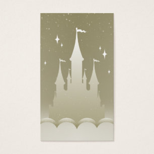 Castelo sonhador de prata no céu estrelado das