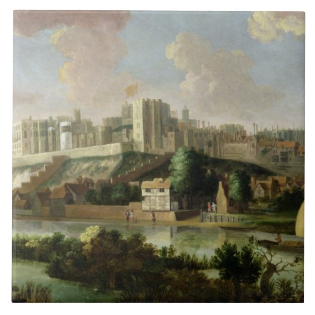 Castelo visto da Tamisa, c.1700 de Windsor (óleo o (Frente)