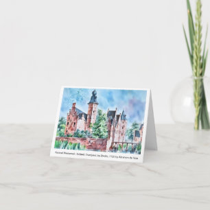 CASTELO WESTERVELT 1729 A. de Haen desenho. cartão