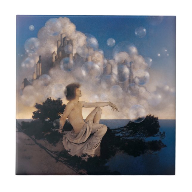 Castelos no Ar de Maxfield Parrish 1904 Fantasia V (Frente)